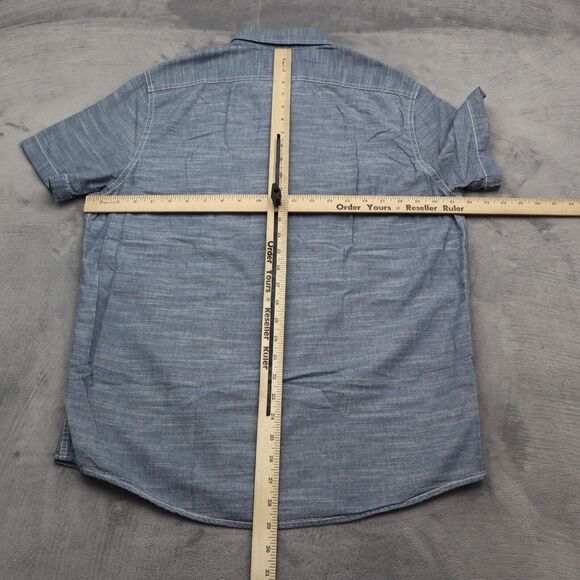 Woolrich Shirt Mens M Blue Button Up Outdoor Short Sleeve Outdoor - Picture 3 of 16